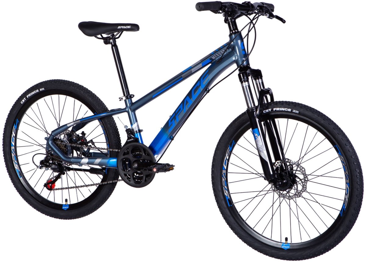 Mercury – Kinderfiets – 24 inch – 21 versnellingen – Schijfremmen – 130-160 cm – Blauw – Jongen