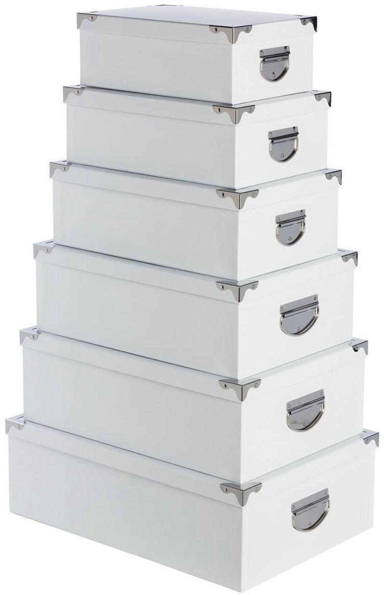 Set van 6 metalen opbergdozen BOX'