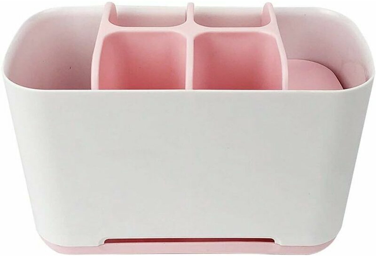Grote hygiënische plastic tandenborstel- en tandpastatubehouder, roze
