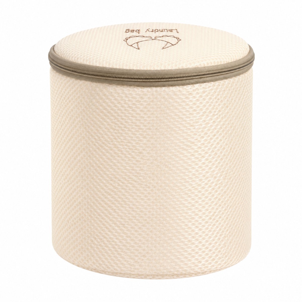 Sillar Waszak - Waszak met Rits - Laundry bag 19x18cm - 3D Polyester - Wasnet voor Lingerie - beschermt tegen beschadigingen en pluizen - beige