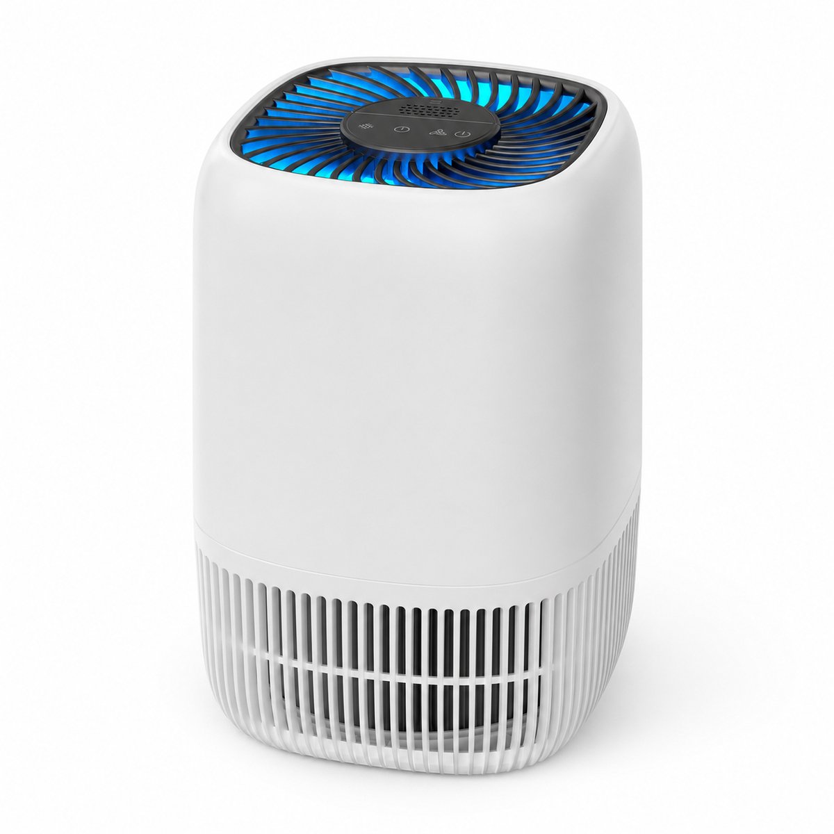 Luchtreiniger met H13 HEPA-filter – 3-traps Filtratie – Voor Ruimtes tot 15 m² – 22 dB Slaapmodus – Aromafunctie – Timer – 3 Snelheden – 5 W – Wit