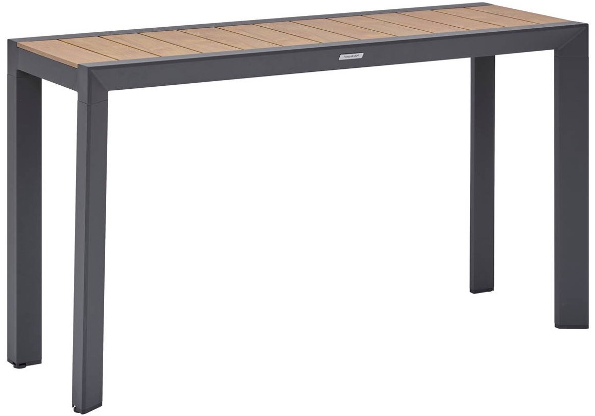 Tuintafel voor 2 personen van aluminium met houtlook ÉVASION
