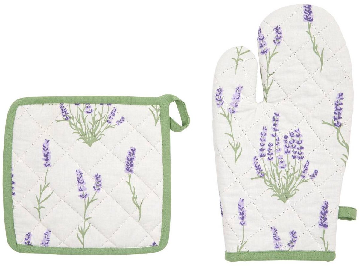 Ovenwant en pannenlap met lavendelprint GARRIGUE