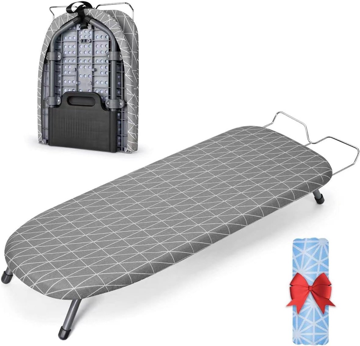SnelShoppen - Vouwbare Strijkplank, Ruimtebesparende Strijkplank voor Stoomstrijkijzer 81,5 x 31 cm, Stabiele Strijkplank met Antislip Voeten (Stijl 1