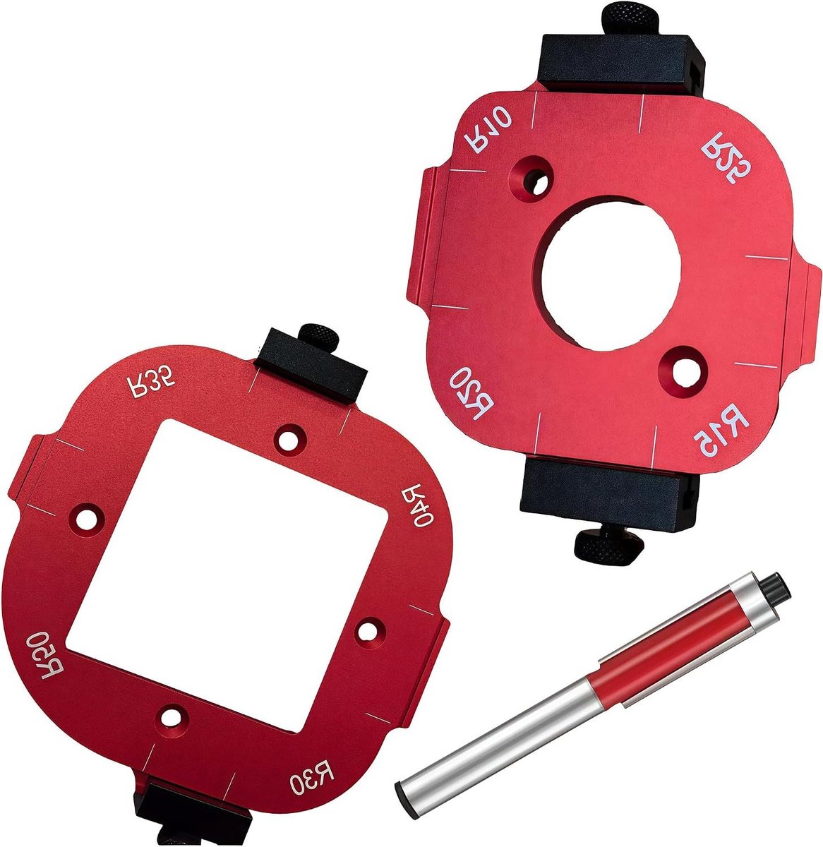 Freesmal Set - Radius Mal - Houtbewerking - 8 Radii - R10-R50 - Zilver