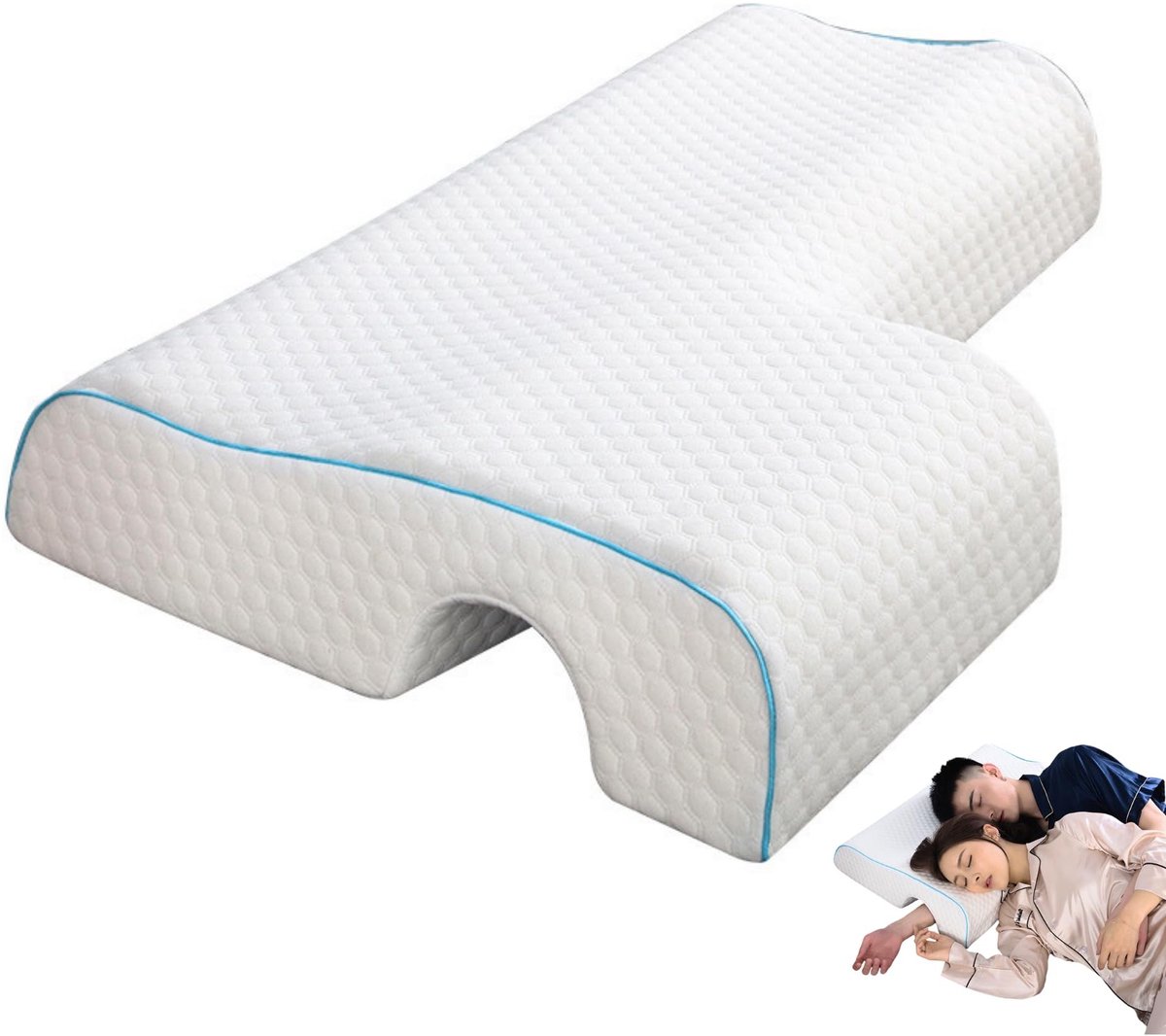 Omgoods - Memory Foam Kussen voor Stellen met Opbergcompartiment