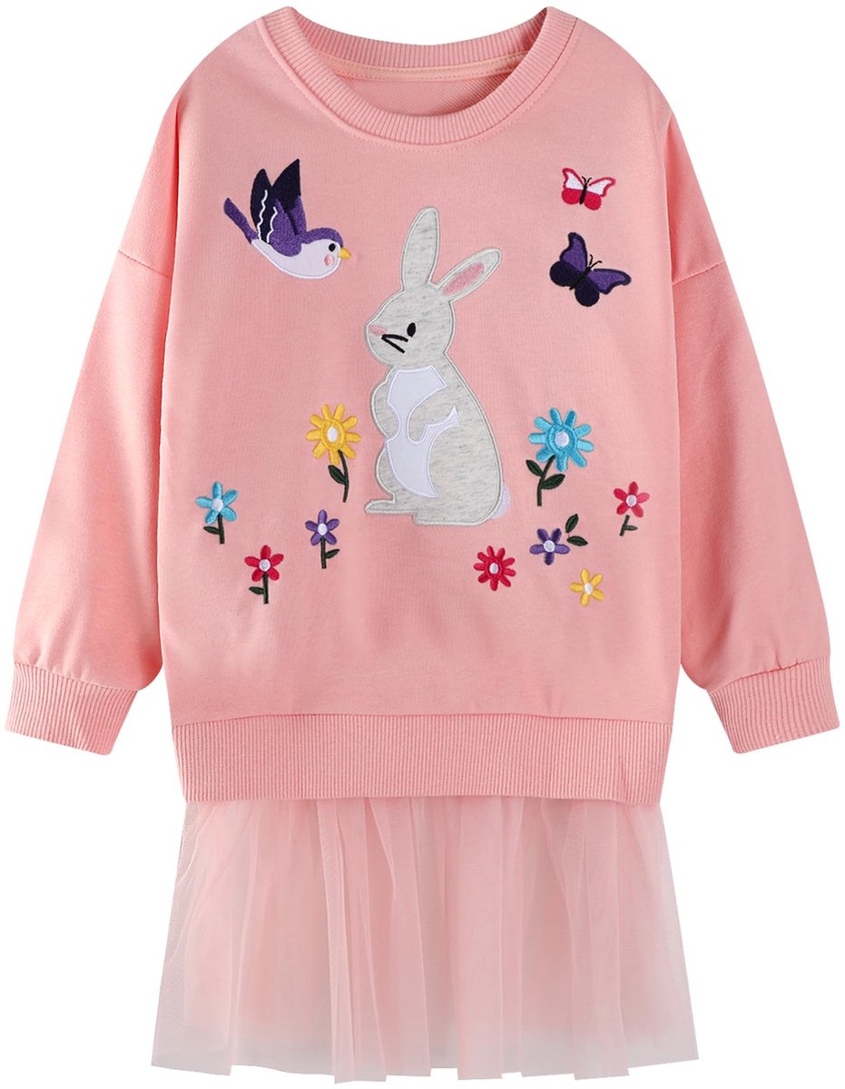 Omgoods - Meisjes Sweatshirt van Katoen met Lange Mouwen