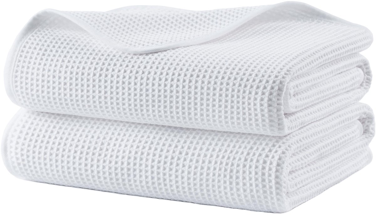 Omgoods - Set van 2 Sneldrogende Microvezel Badhanddoeken 60 x 30 Inch