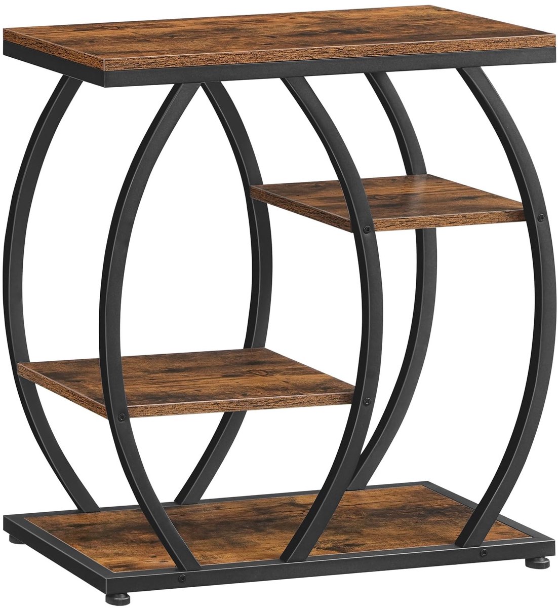 Omgoods - Industriële Bijzettafel met 4 Planken