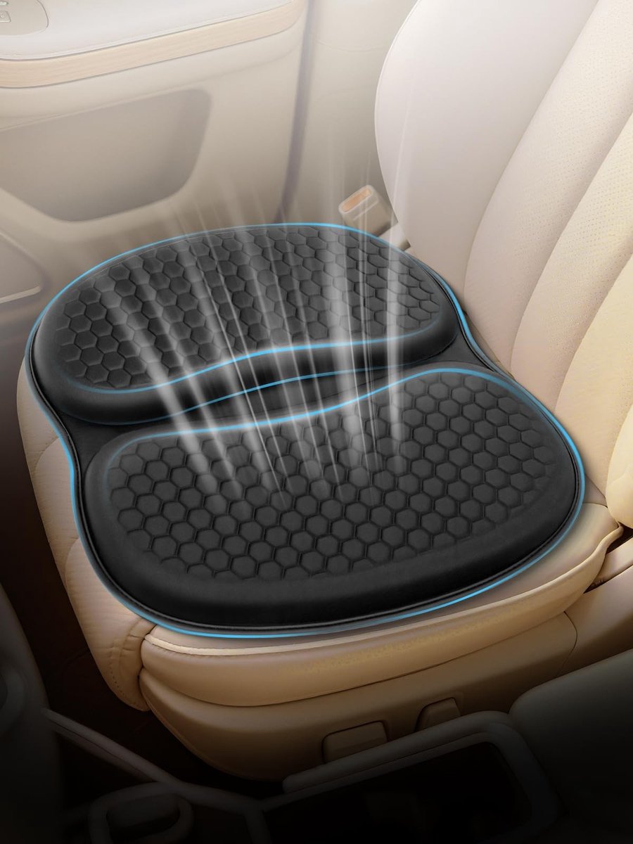 Omgoods - Premium Honingraat Dual Gel Zitkussen - Dubbellaags Verlicht Rug- en Heuppijn