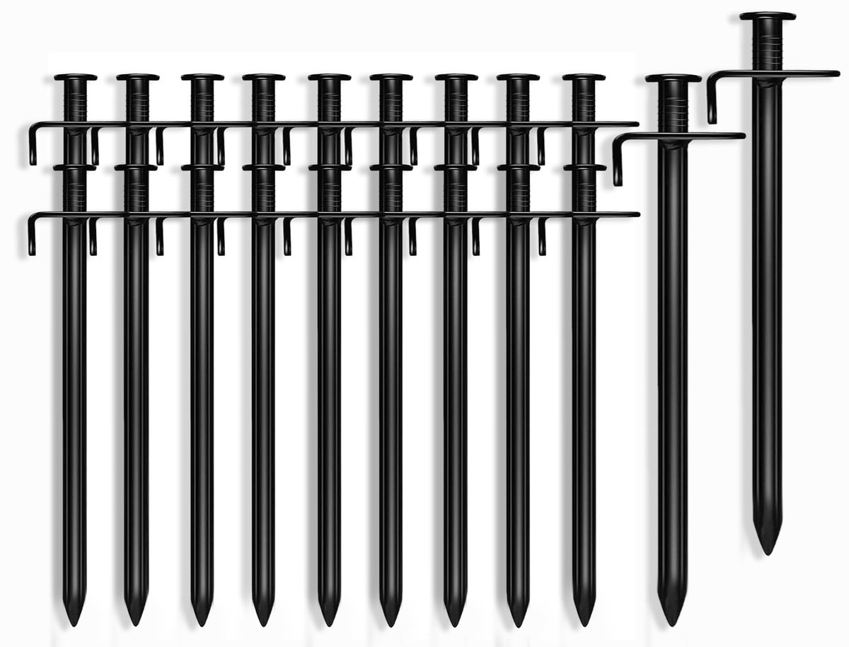 Omgoods - Set van 20 Heavy Duty Tentstaken voor Kamperen