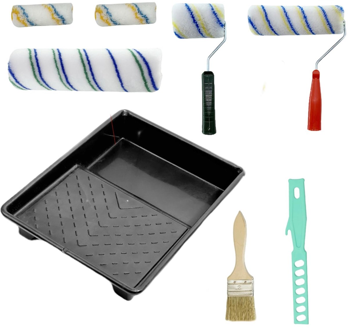 Omgoods - Professionele Verfroller Set van 10 Stukken