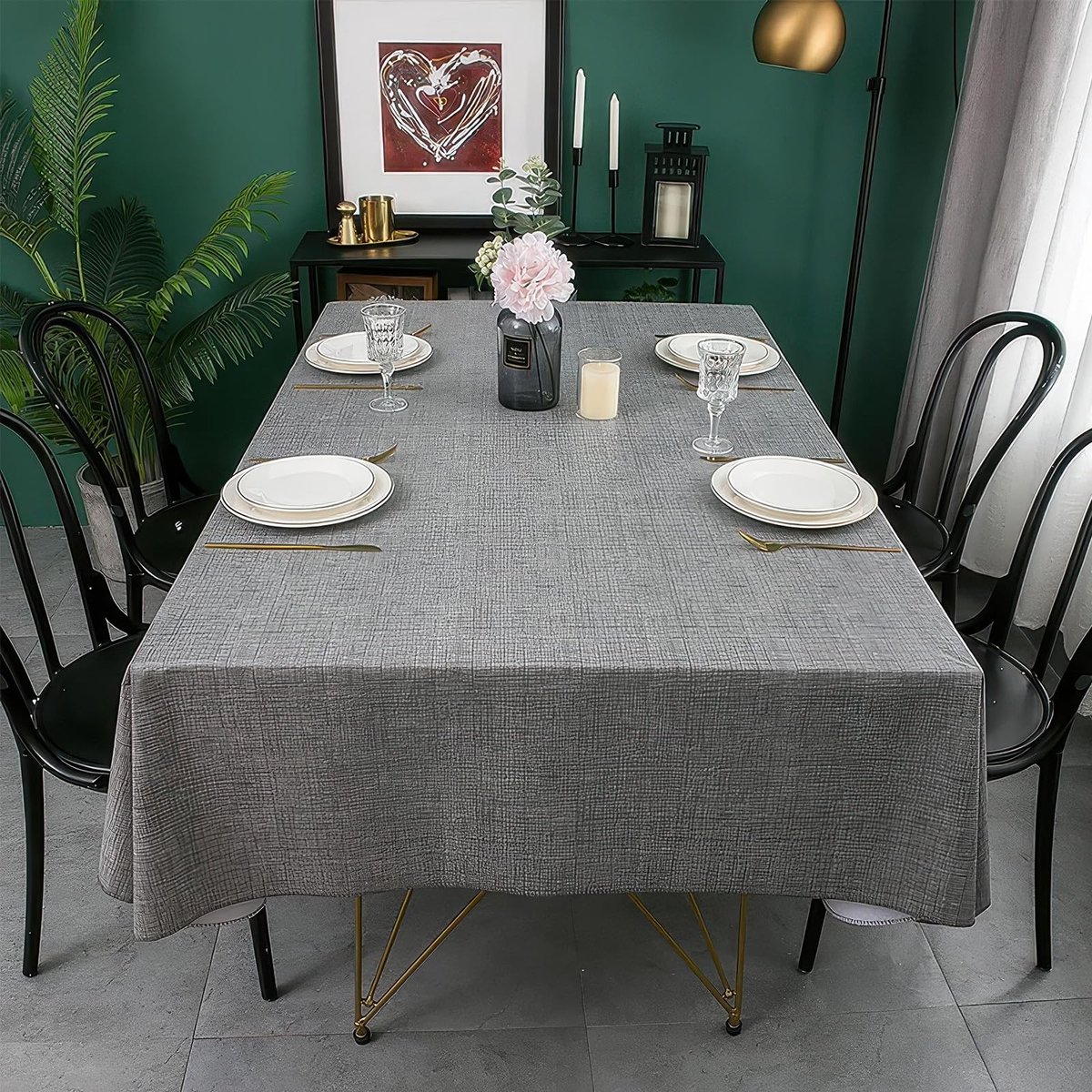 Omgoods - Waterdicht PVC Tafelkleed met Bloemenpatroon
