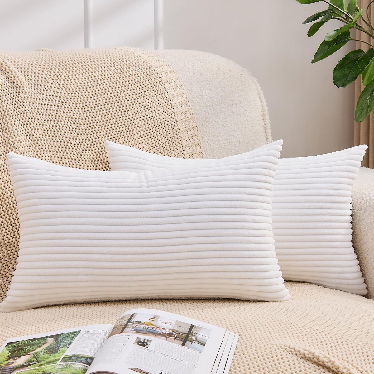 Omgoods - Set van 2 Kussenhoezen van Corduroy - Decoratief en Modern