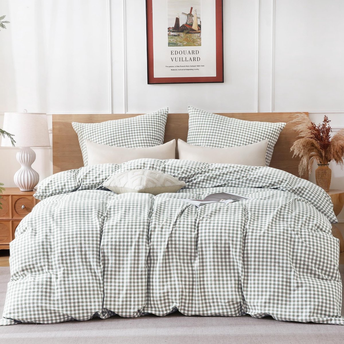 Omgoods - Bedlinnen Set 135 x 200 cm Geruit met Kussenslopen