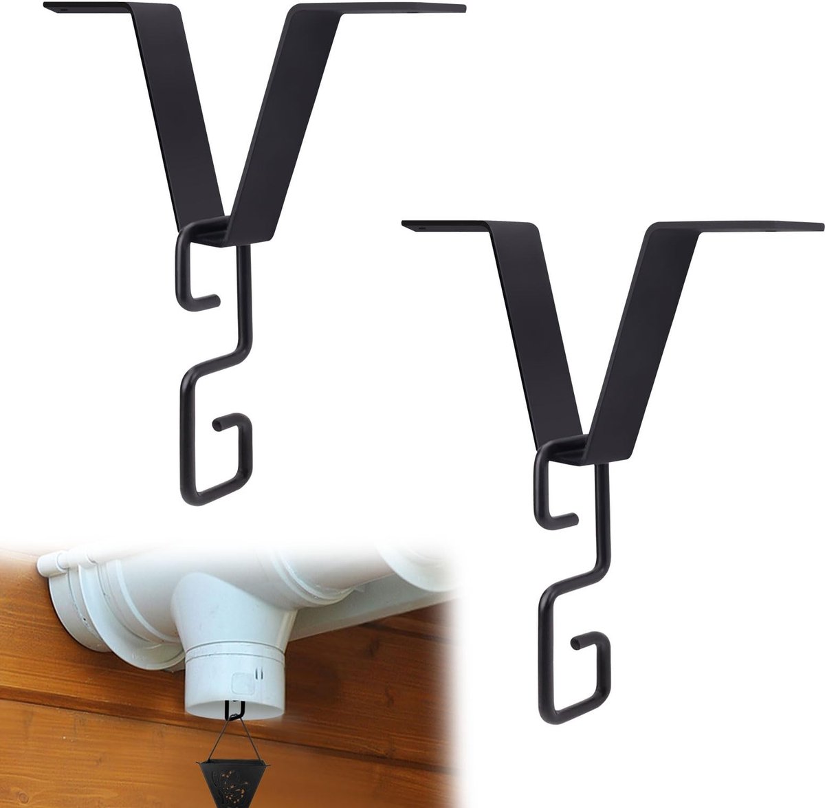 Omgoods - Set van 2 V-vormige Regenkettingen voor Gotensysteem