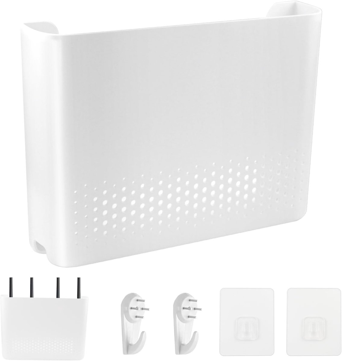 Omgoods - Router Opbergdoos voor Muurbevestiging - Ventilatie en Kabelbeheer