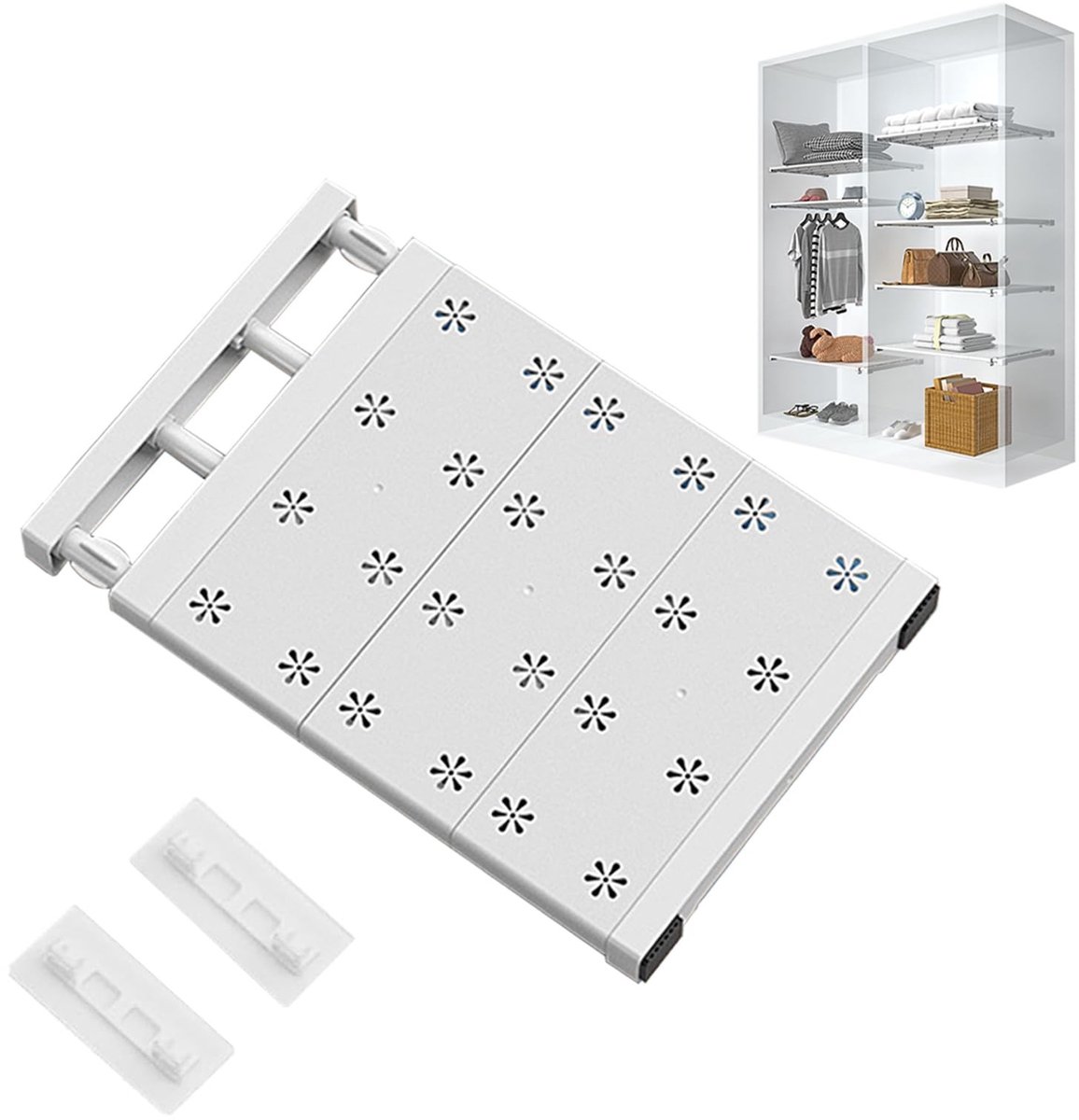 Omgoods - Verstelbare Inbouw Plank voor Kast of Badkamer - 24 cm Breed, Maximaal 20 kg