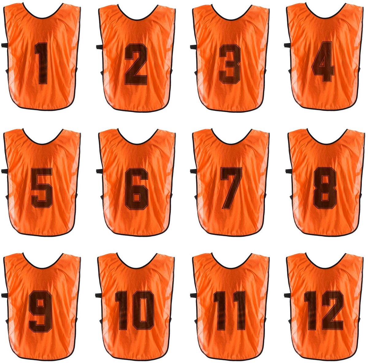 Omgoods - Voetbaltrainingsvest 12-pack Omkeerbaar Genummerd voor Volwassenen