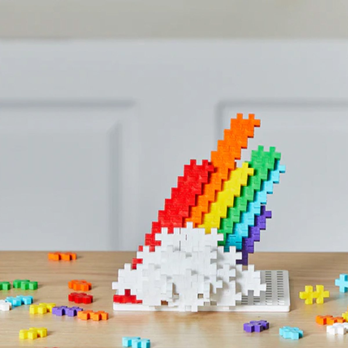 Plus-Plus Basic Regenboog 600 delige bouwset - 3976 - Bouwspeelgoed - Constructiespeelgoed - Set met bouwstenen - Vanaf 5 jaar — afbeelding 11