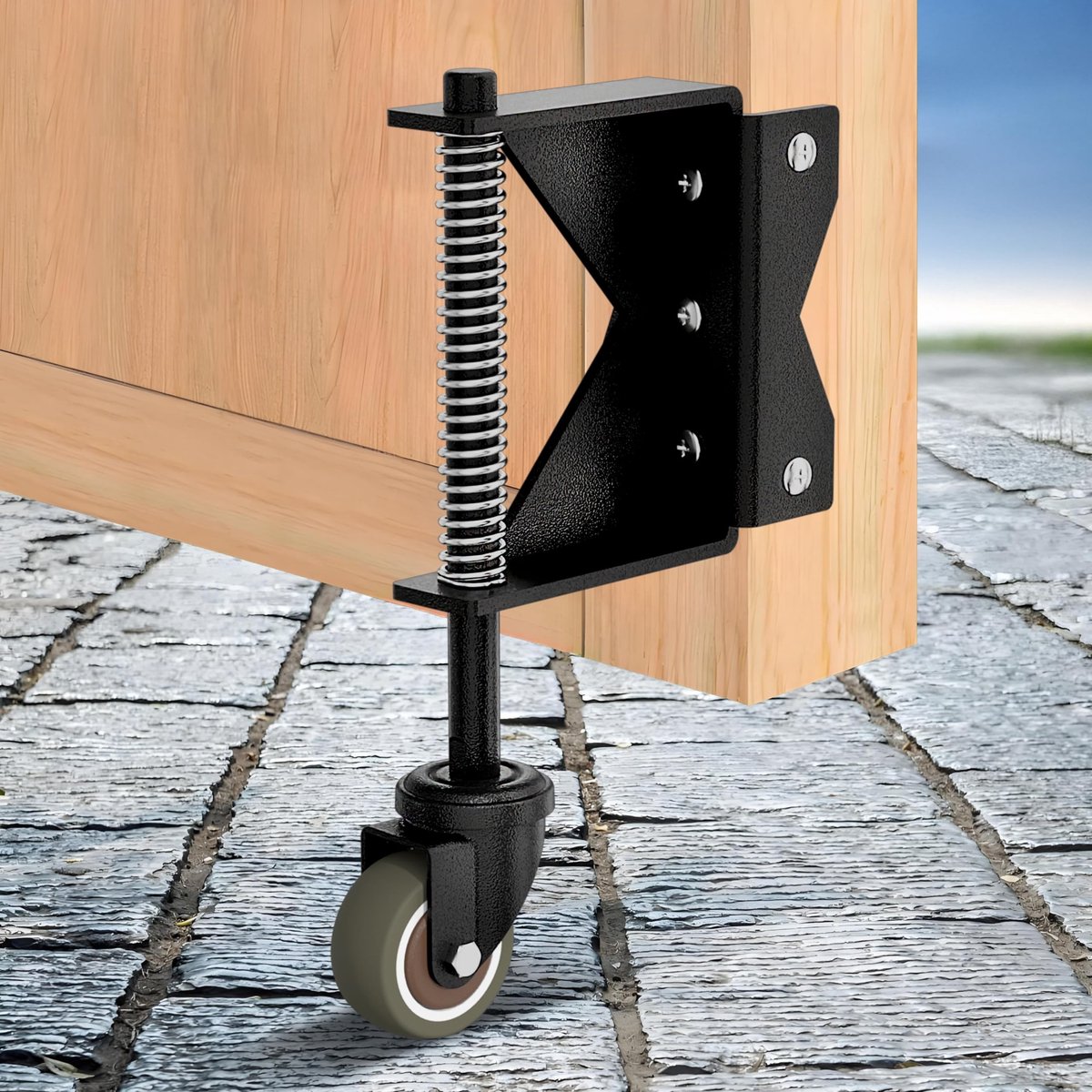 Omgoods - 2 Inch Poortroller met Schokabsorberende Rubberbanden