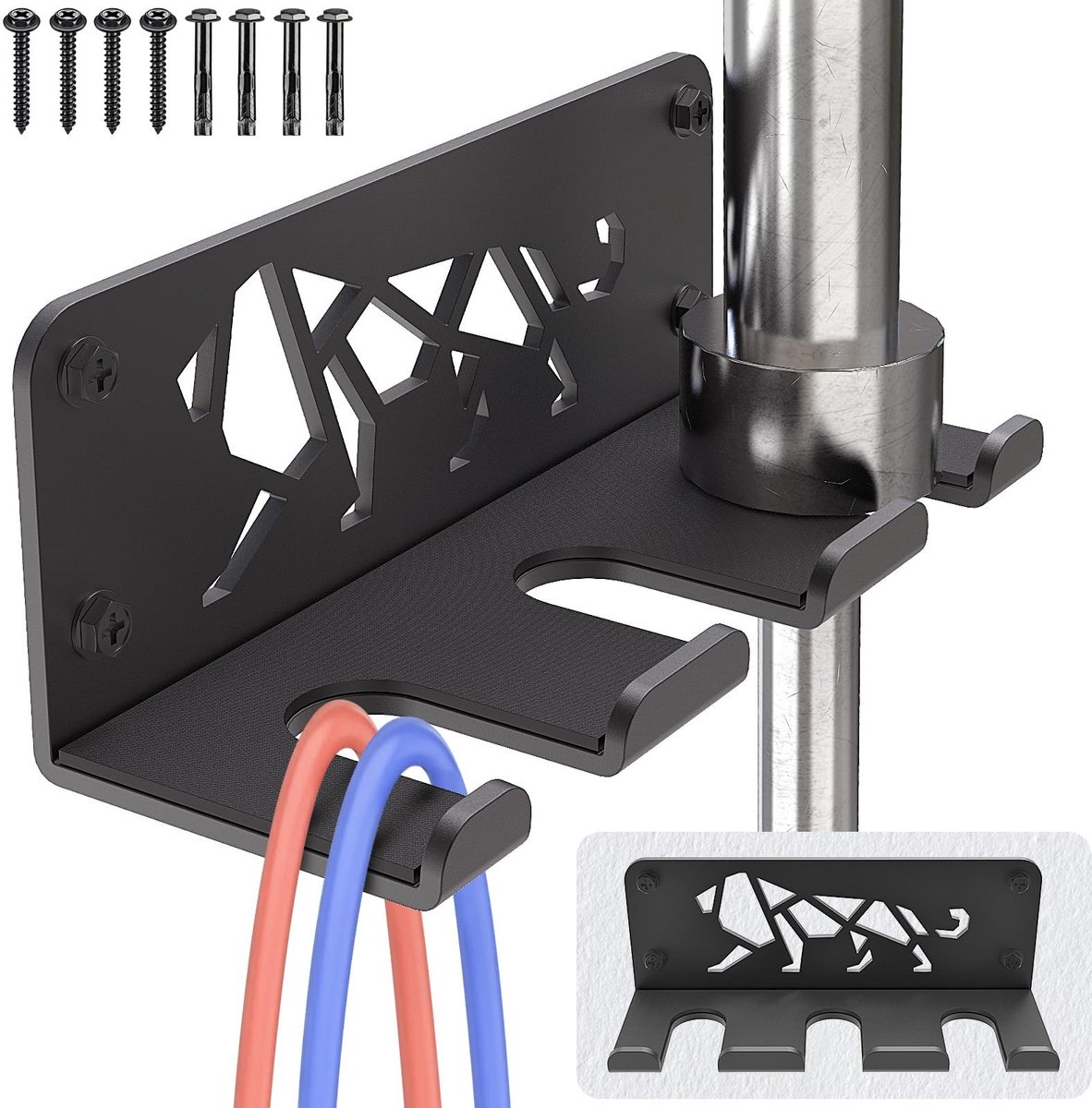 Omgoods - Wandmontage Dumbbell Houder met Haken