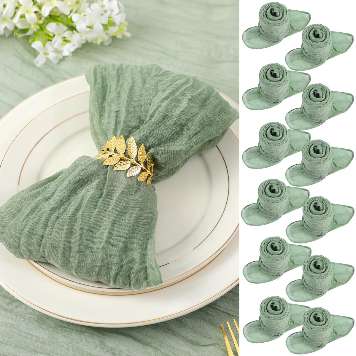 Omgoods - Set van 48 Cheesecloth Servetten 50x50cm voor Feestjes en Decoratie