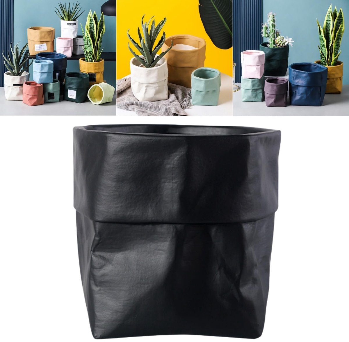 Omgoods - 14 cm Keramische Plant Pot met Drainagegat en Onderzetter