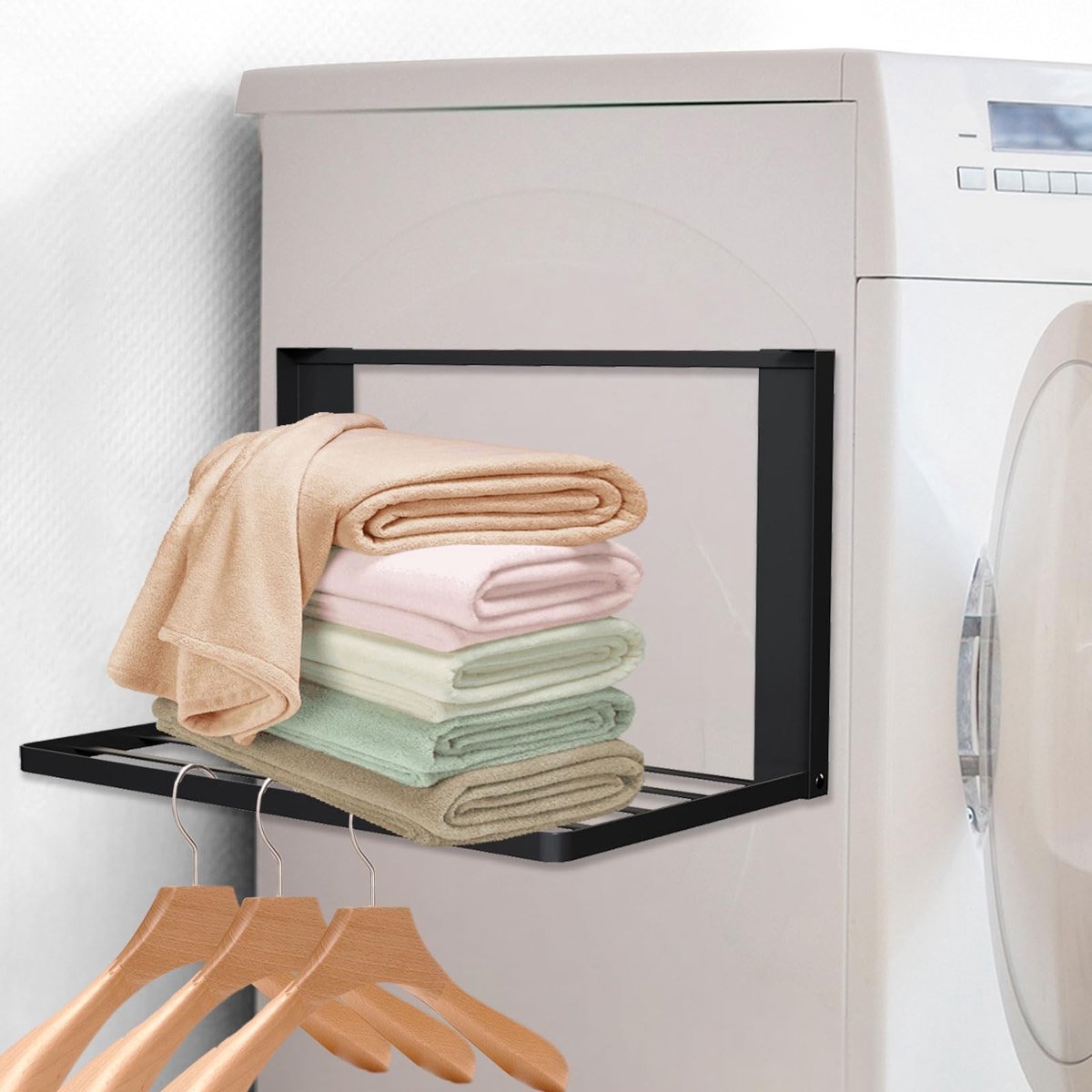 Omgoods - Magnetische Wasmachine Rek met Vouwfunctie voor Kleding en Handdoeken