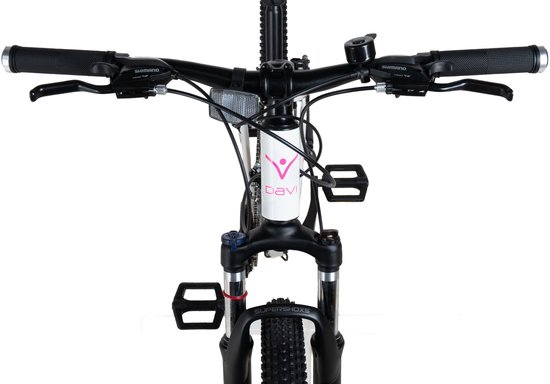 Davi Bella - Mountainbike - 26 inch - 21 versnellingen - Aluminium frame - Schijfremmen - Voorvork met vering - Shimano - Wit/Roze — afbeelding 3