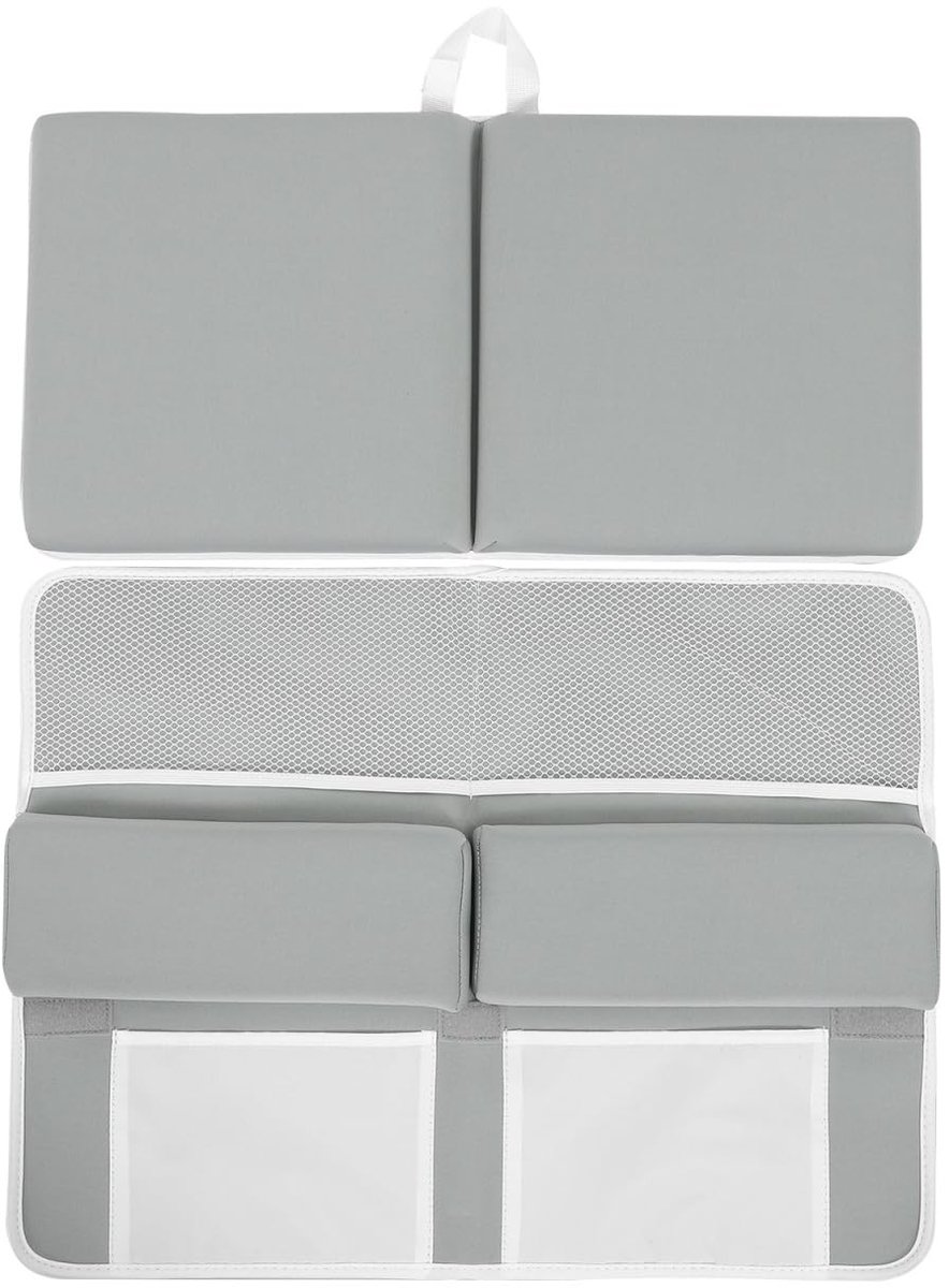 Omgoods - Badmat en Knielmat Set voor Badkamer, Grijs