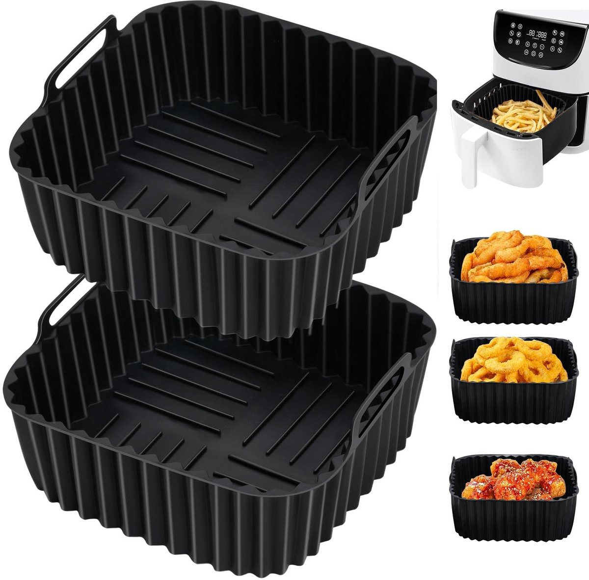 Omgoods- Siliconen Vorm - Herbruikbaar - Bakvorm Vierkant - 20x20x9 cm - Temperatuurbestendig tot 250°C - Onderhoudsvriendelijk