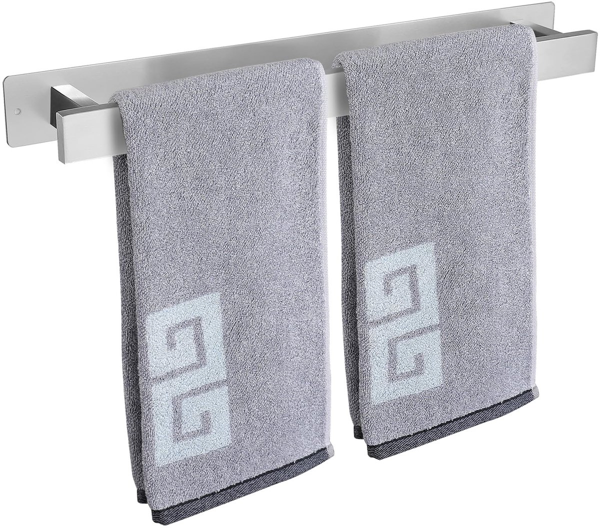 Omgoods - Handdoekrek RVS Zelfklevend of Schroefmontage 50cm Geborsteld Nikkel