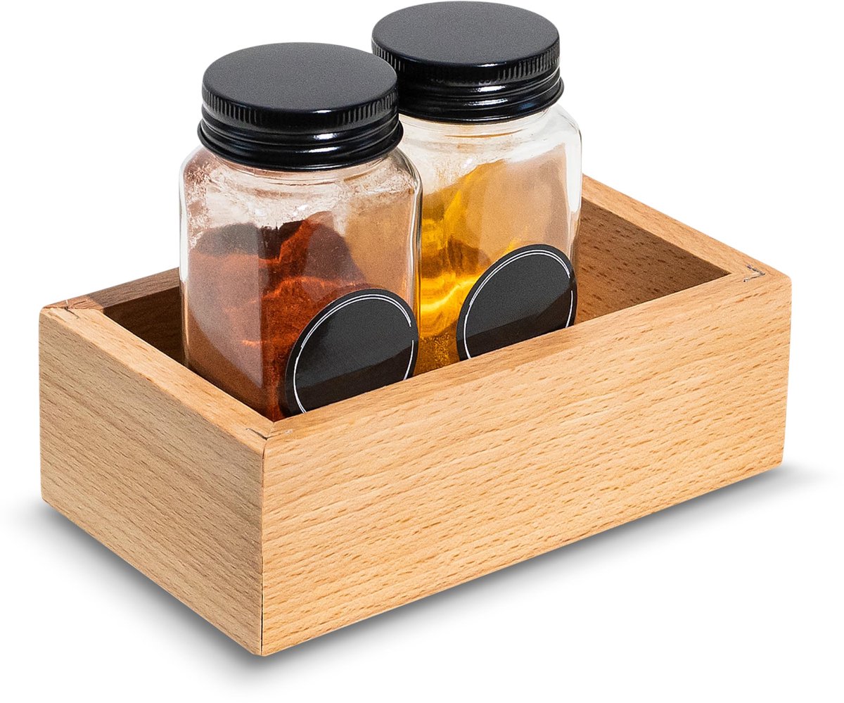 Omgoods- Opbergdoos Houten - 15 x 9 x 5 cm - Beukenhout - Organisatiedoos - Dienblad voor Sieraden/Kantoorbenodigdheden - Hoge Kwaliteit - Opbergbox