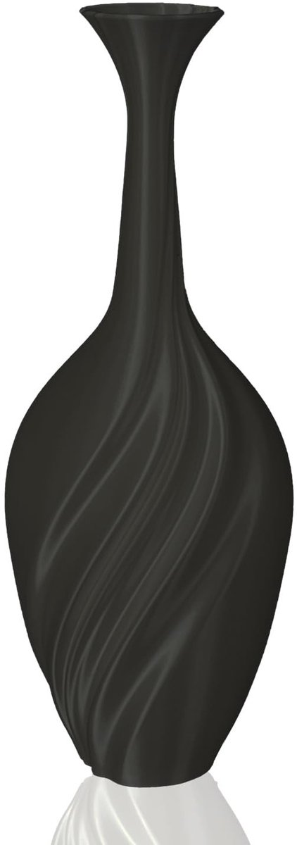 Omgoods - Moderne 3D Geprinte Bloemenvaas in Zwart (Stijl 1)