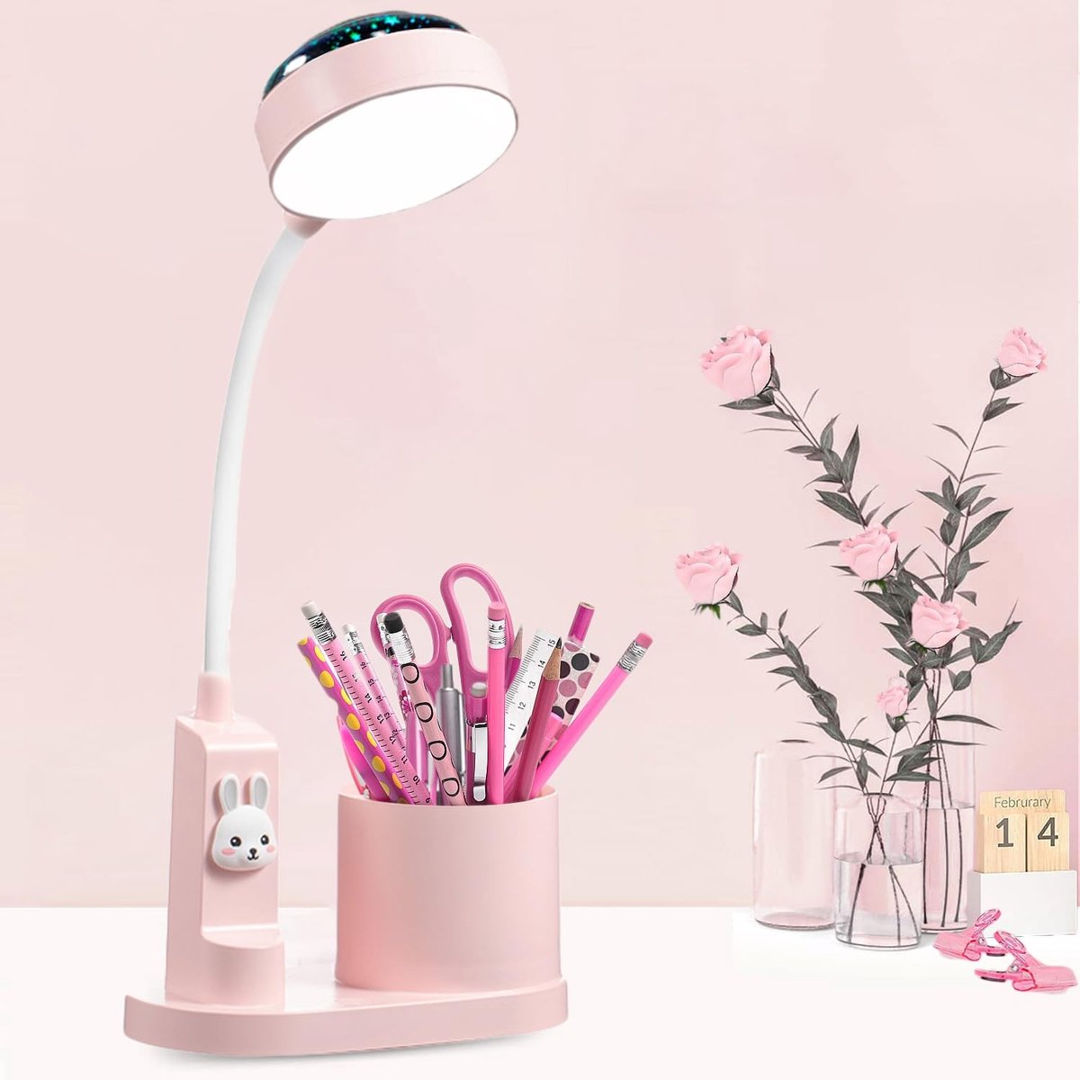 Omgoods - Schattige LED Bureau Lamp met Penhouder voor Kinderen