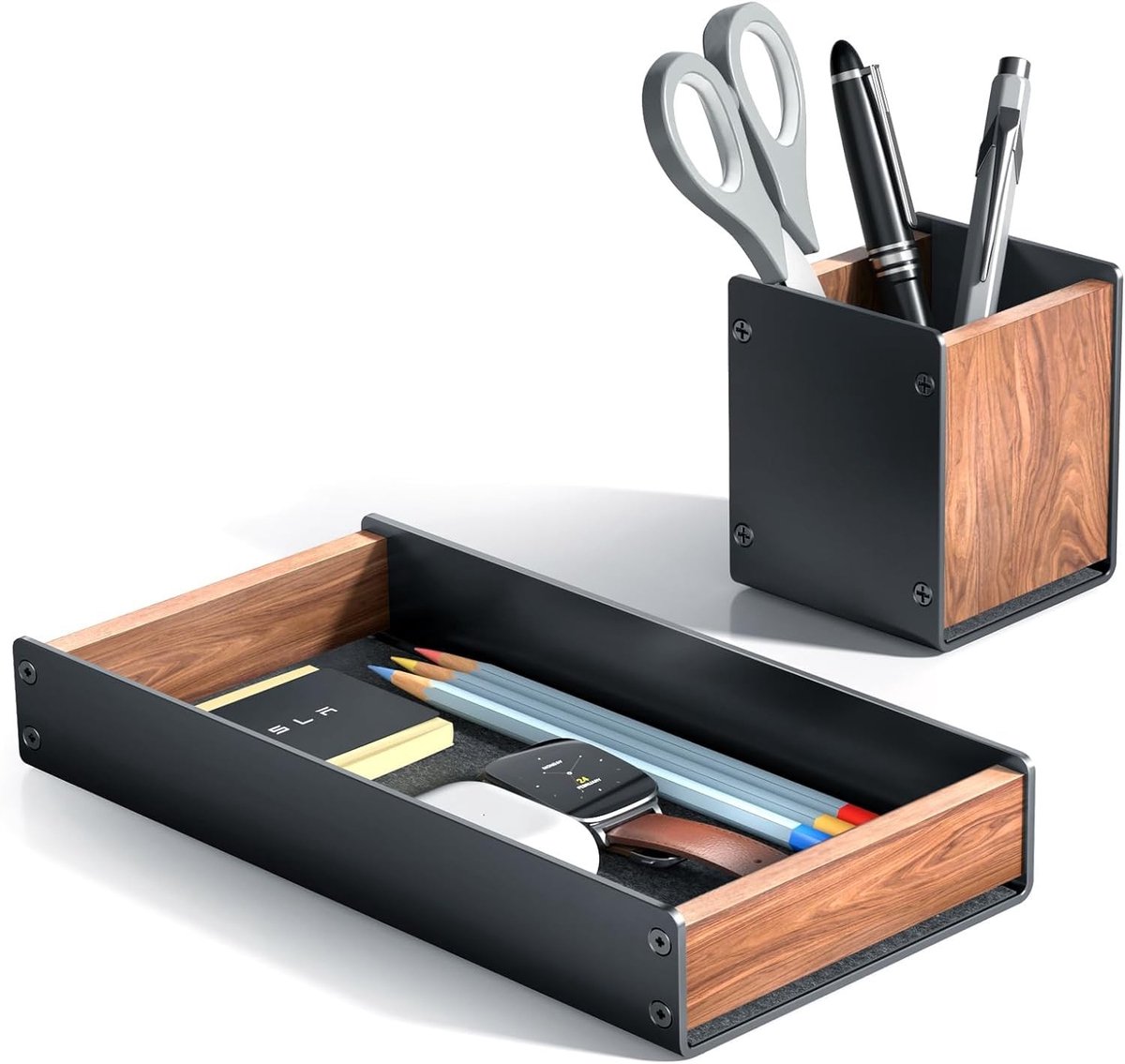 Omgoods - Houten Bureau Organizer met Pennenhouder