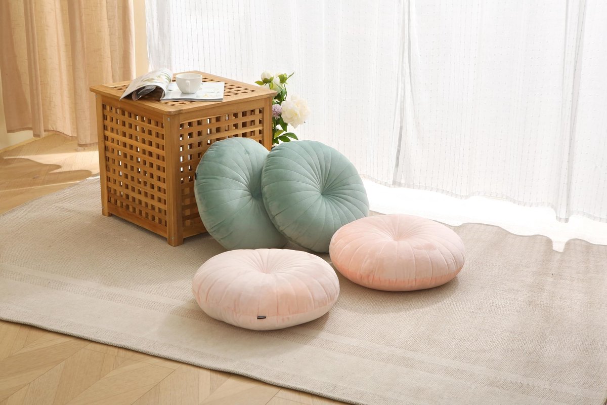 Omgoods - Ronde Velours Meditatiekussen voor Yoga en Ontspanning
