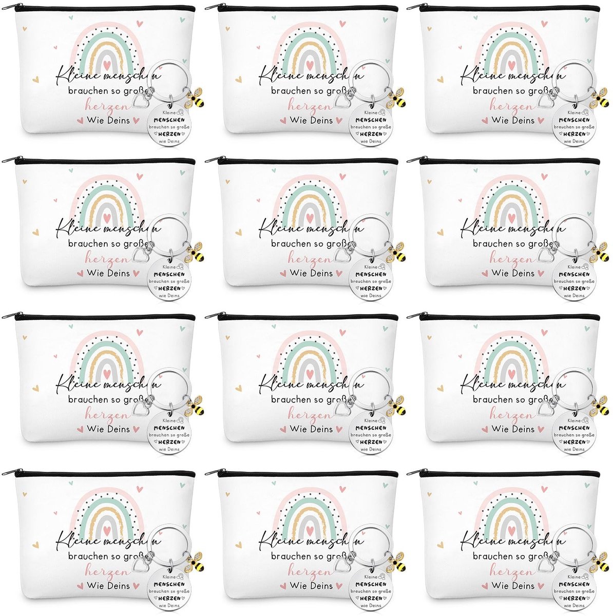 Omgoods - 12 Sets Afscheidsgeschenken voor Leraren met Cosmetica Tassen