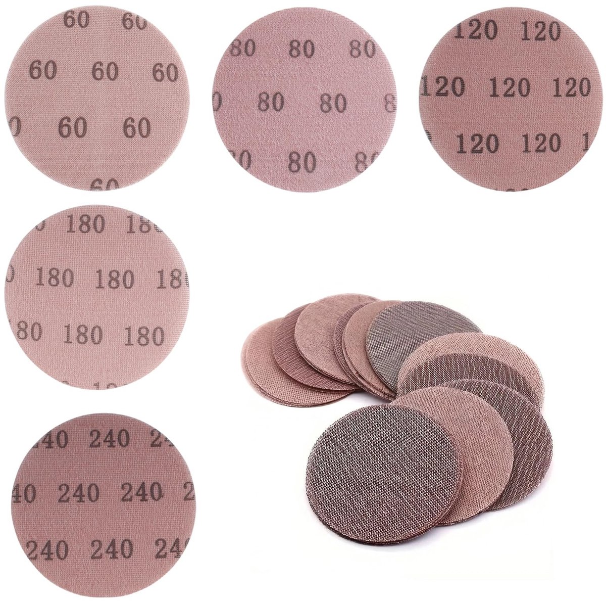 Omgoods - Zelfklevend Schuurpapier Set van 50 Stuks voor Diverse Materialen