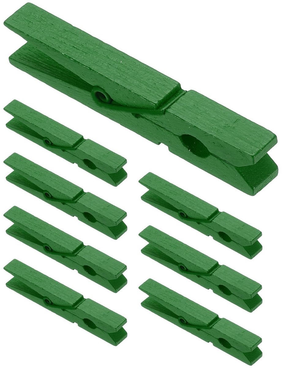Omgoods - 100 Stuks Houten Klemmen in Kleurrijke Uitvoering, 2.8 Inch