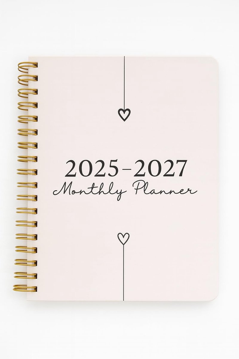 Omgoods - Maandplanner 2025-2027 met Minimalistisch Ontwerp