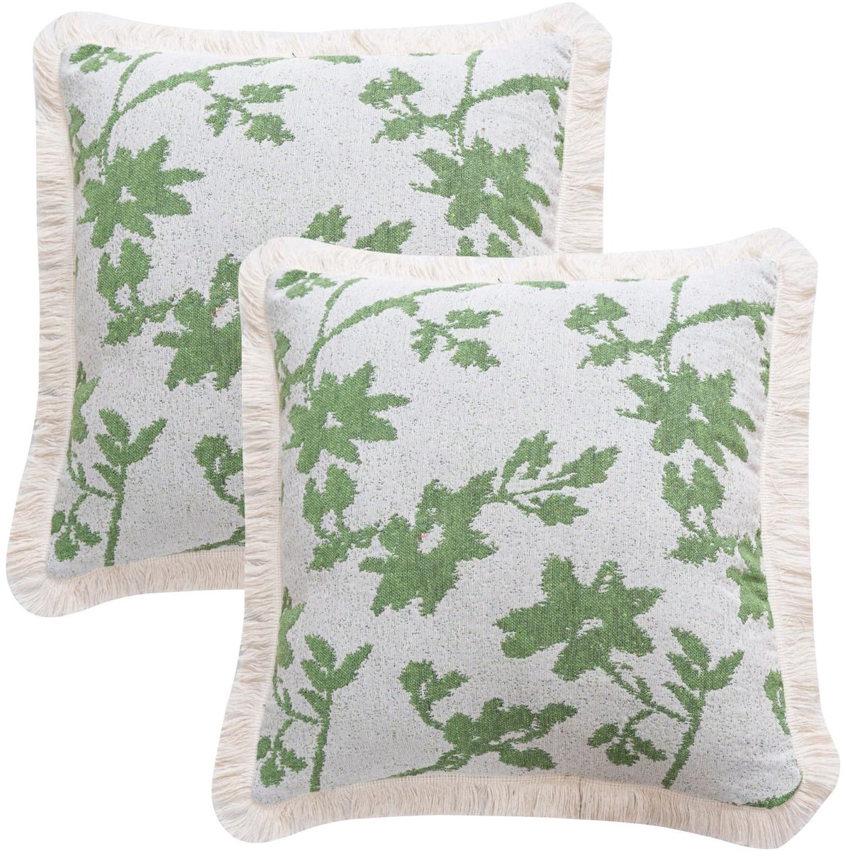 Omgoods - Set van 2 Elegante Bloemen Kussenslopen 45 x 45 cm