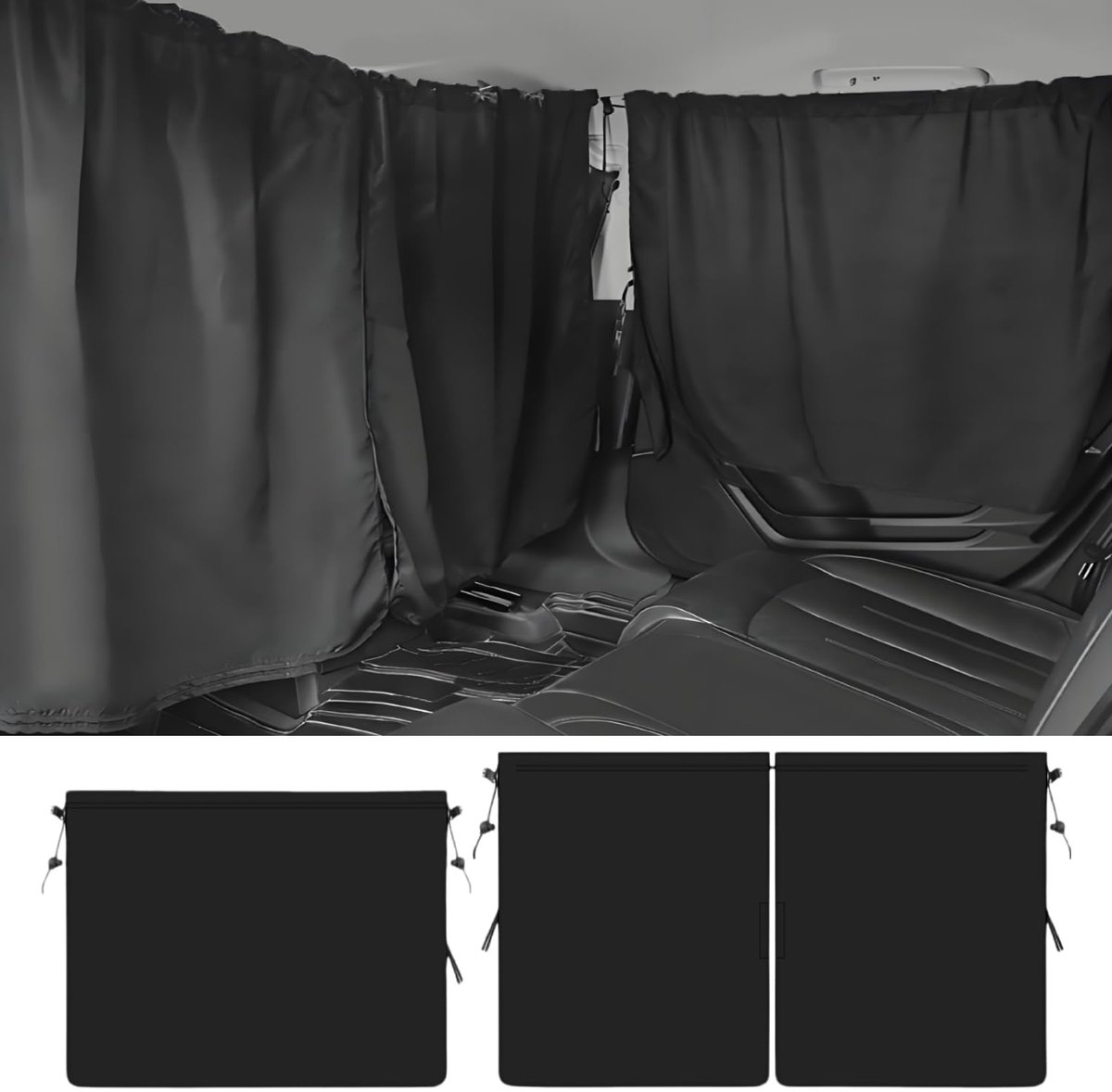 Omgoods- Autogordijnen 5 Stuks - Autozonneschermen - Privacybescherming - Eenvoudige Installatie - Verwijderbare Warmte-Isolatie - Ademend Materiaal - Zonnescherm