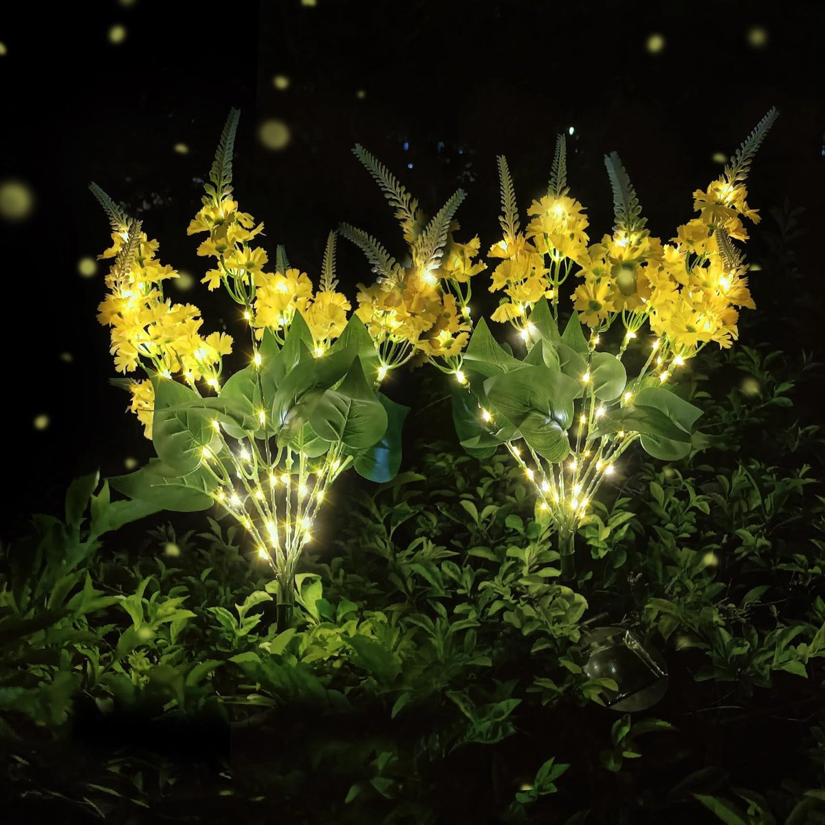 Omgoods - Solar Powered Tuin Zonnebloem Lichten (Set van 2)