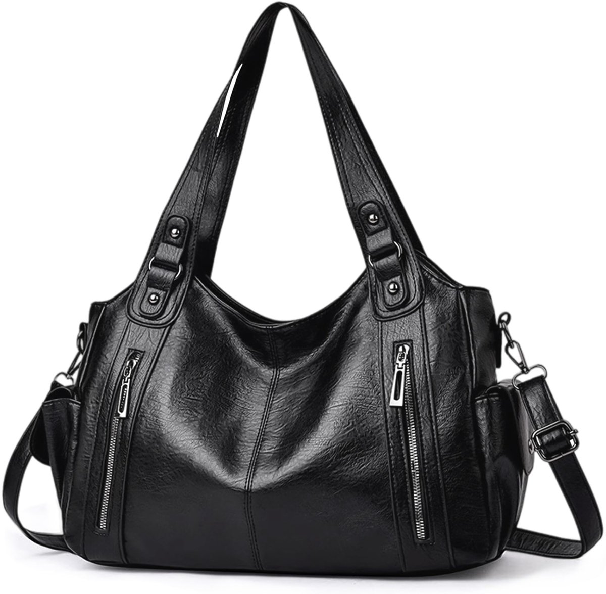 Omgoods - Grote Dames Shopper Tas van PU Leer voor Werk en Winkelen