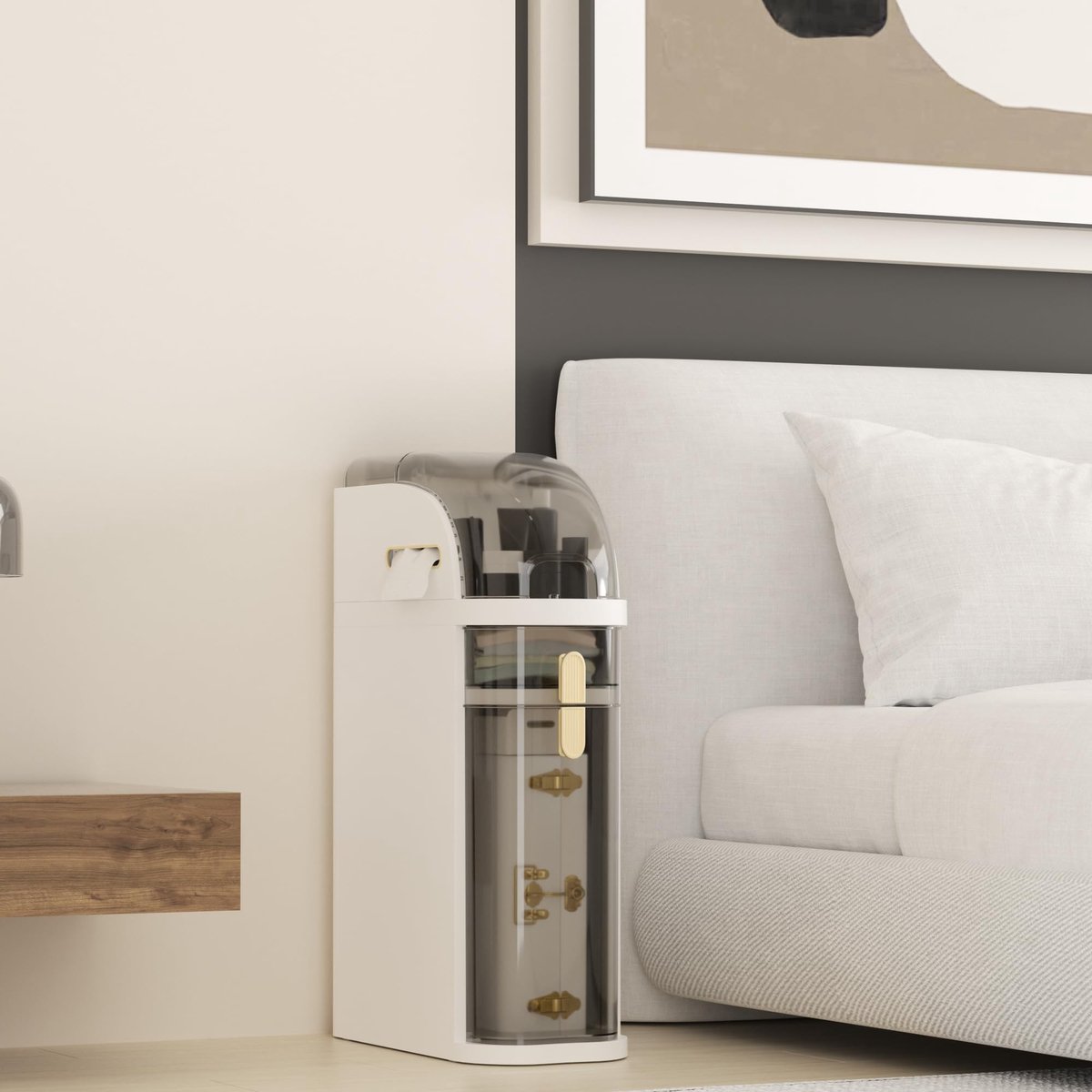 Omgoods - Compacte Badkamerkast met 2 Lades en Wielen