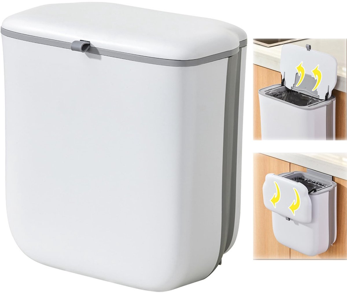Omgoods - 9L Hangende Afvalbak voor Keuken en Badkamer