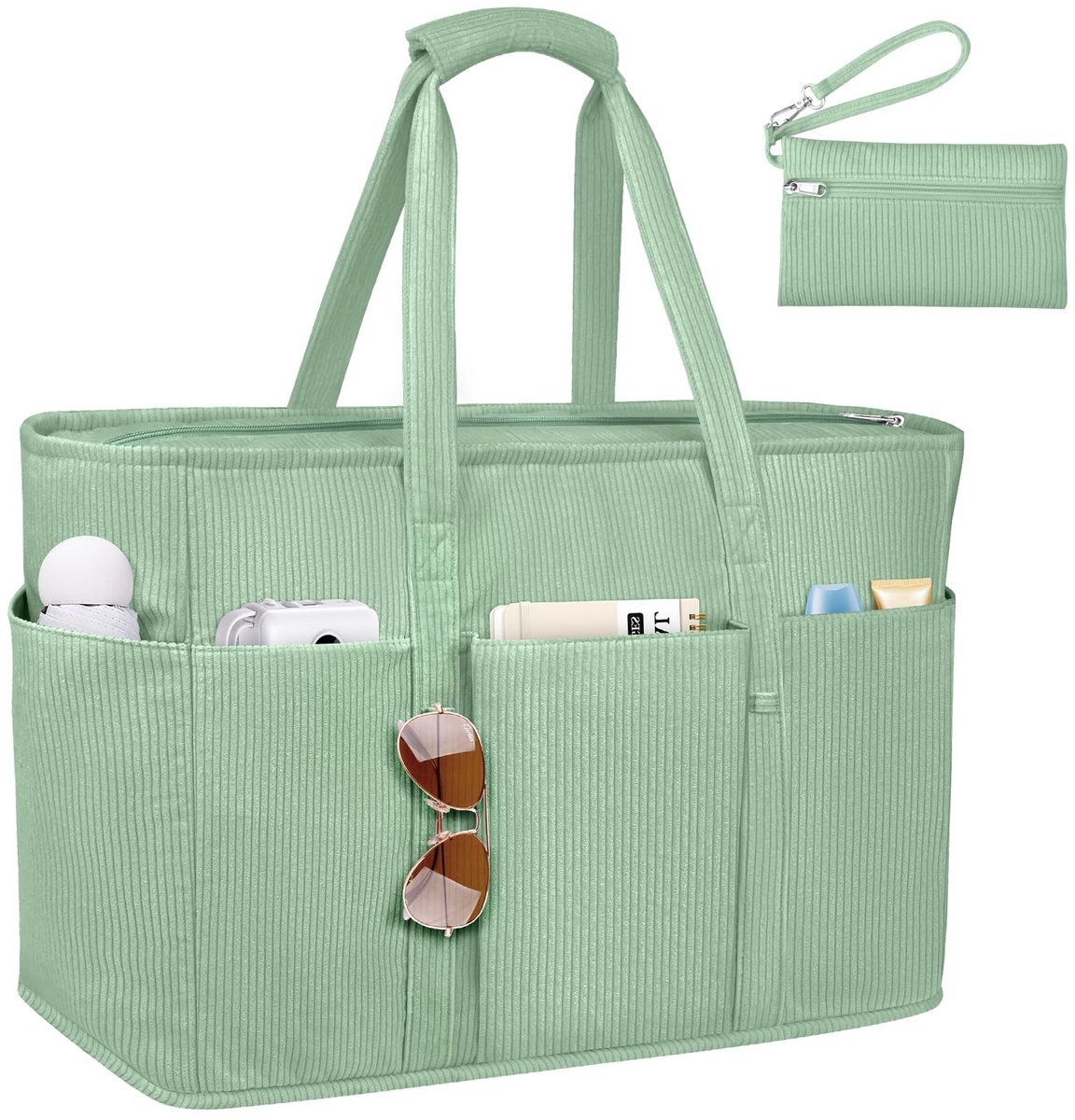 Omgoods - Waterdichte Oversized Strandtas met Vakken voor Vakantie en Winkelen