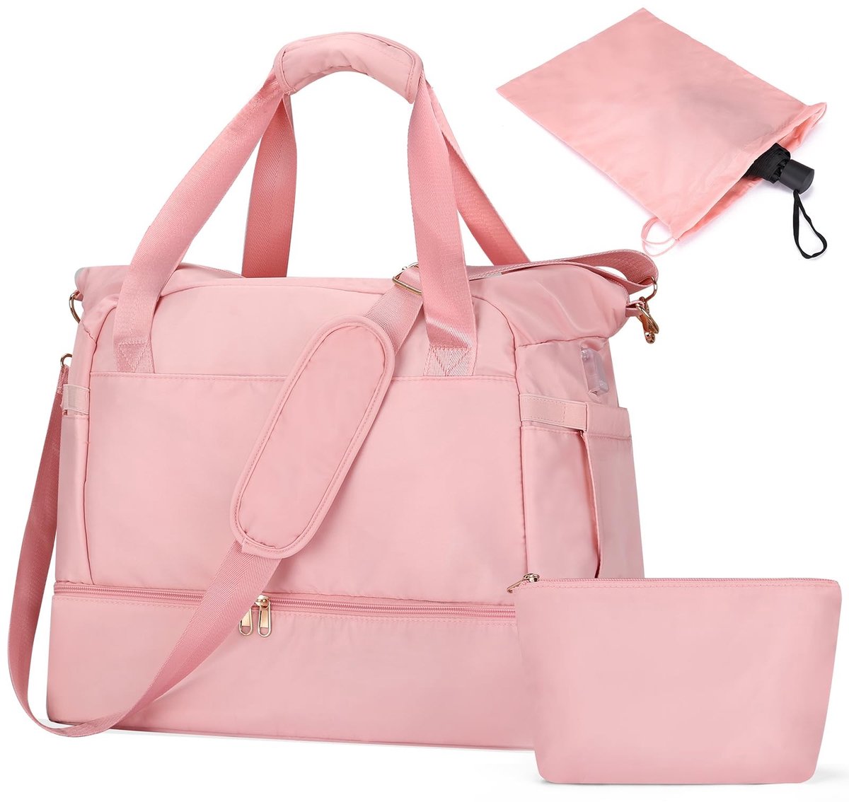 Omgoods - 32L Reistas met Toilettas voor Vrouwen - Roze